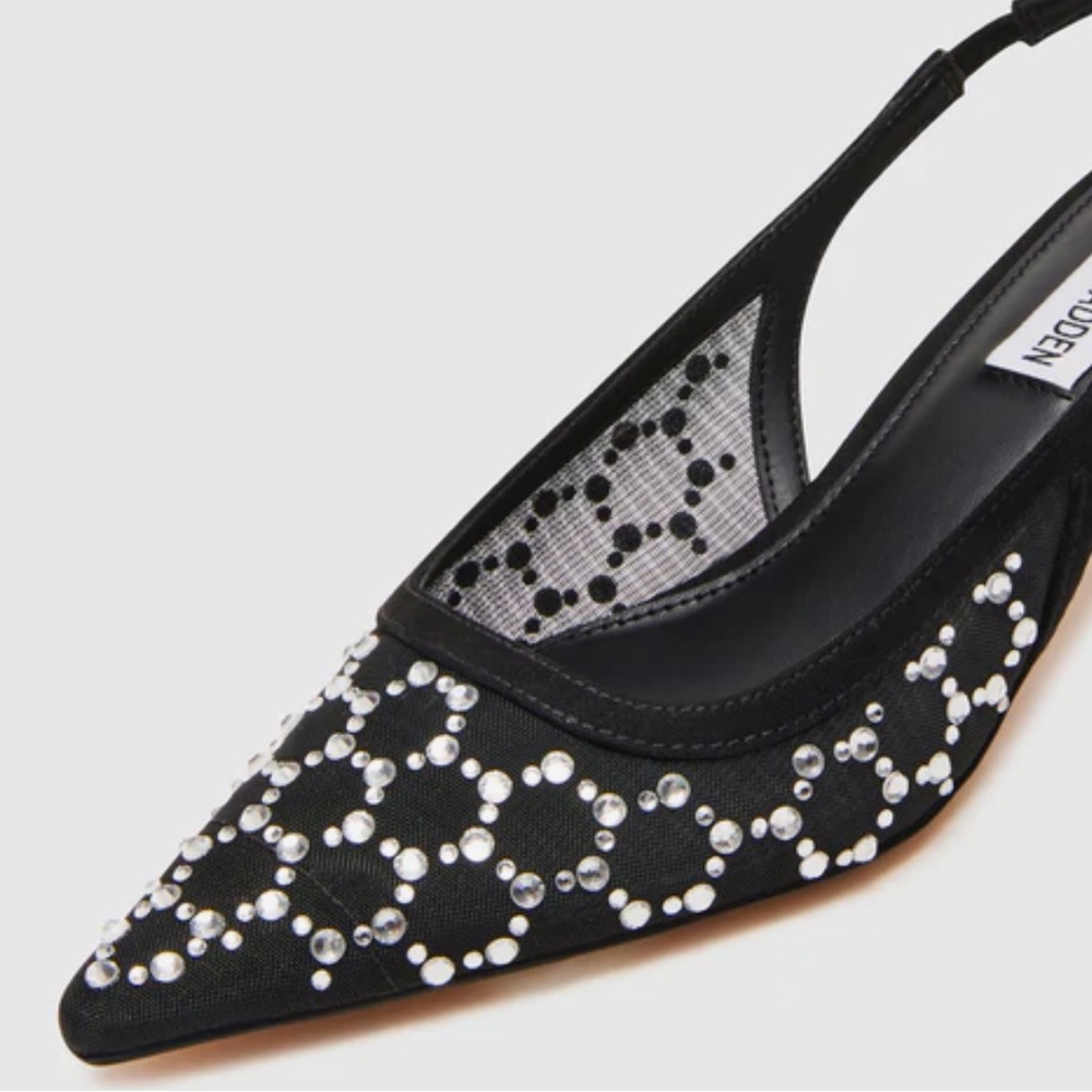 KARI black rhinestone kitten heel - Picture 8 of 10